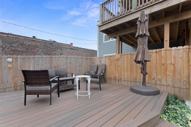 view of wooden terrace