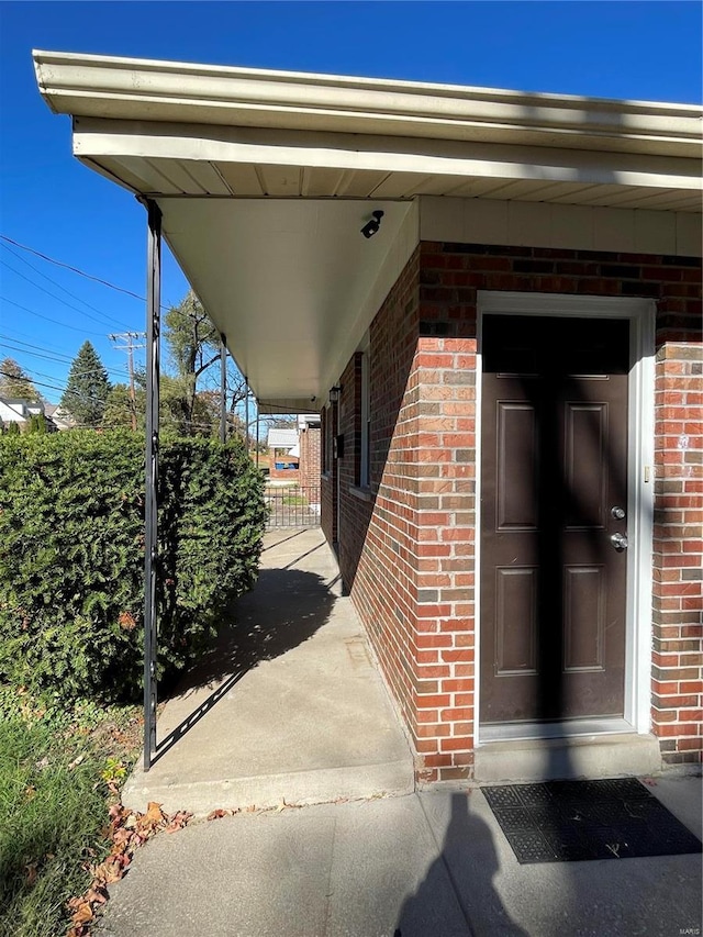 view of doorway to property