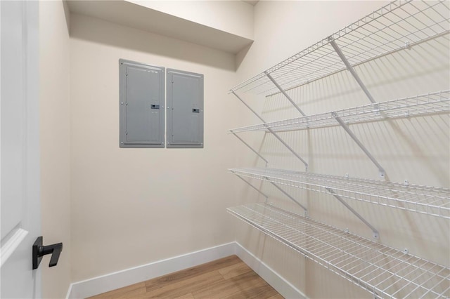 pantry with electric panel