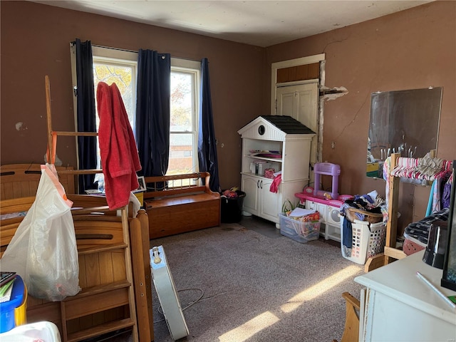 bedroom with carpet floors