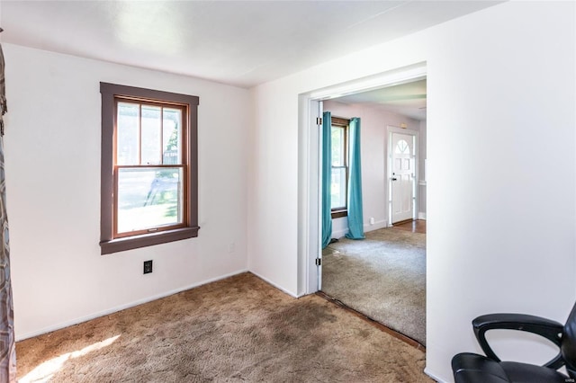 view of carpeted spare room