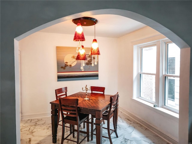 dining room with a healthy amount of sunlight