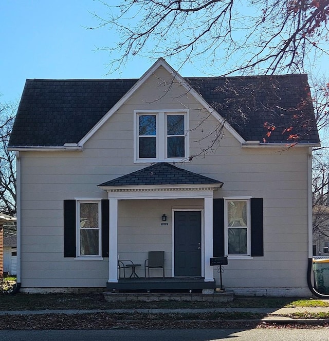 view of front of property with a porch