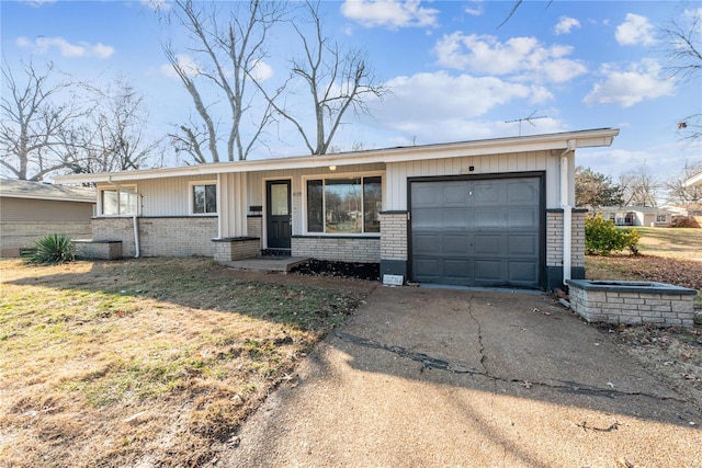 ranch-style home with a garage