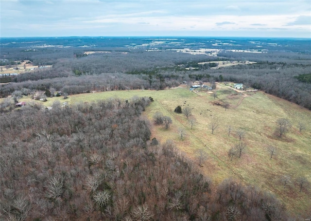 drone / aerial view with a rural view