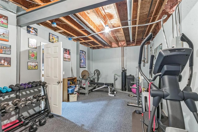 view of workout area