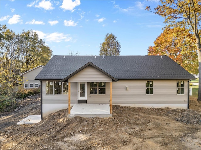 back of house featuring a patio area