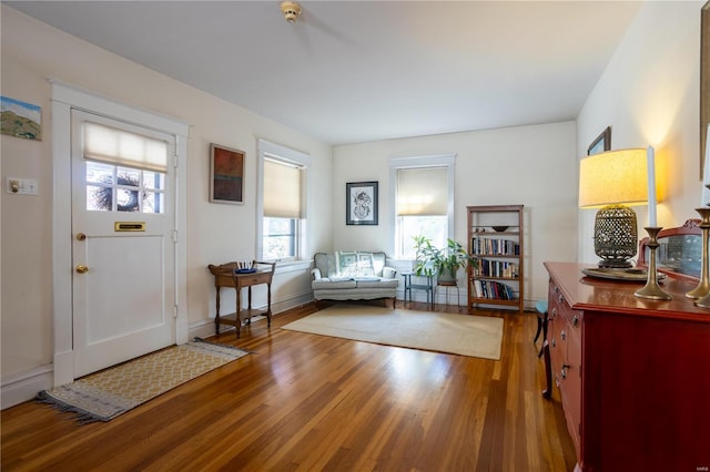 entryway featuring hardwood / wood-style floors