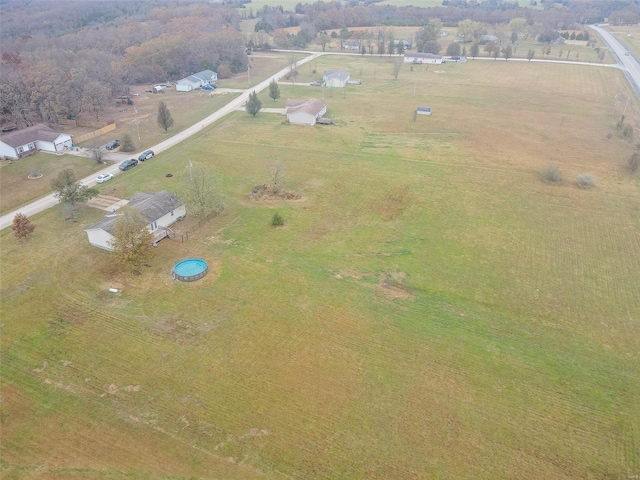 bird's eye view featuring a rural view