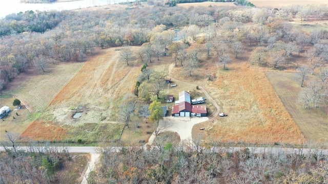 bird's eye view featuring a rural view