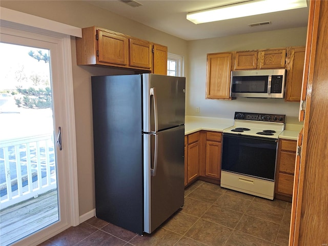 kitchen featuring appliances with stainless steel finishes