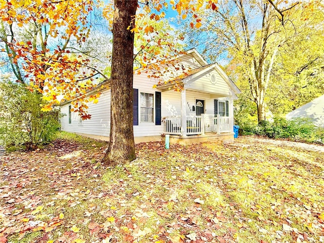 view of front of property with a porch