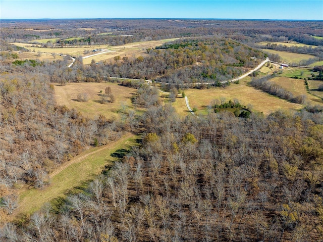 aerial view with a rural view