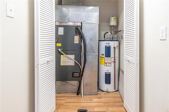 utilities with heating unit and electric water heater