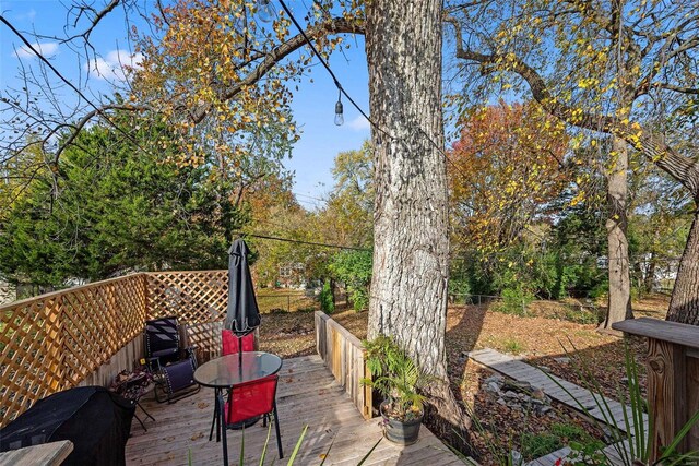 view of wooden deck