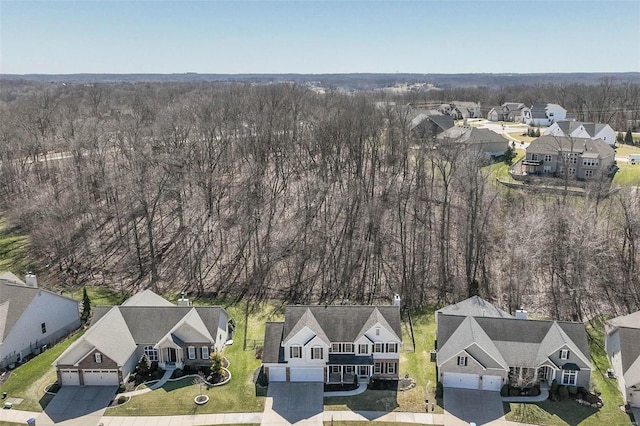 aerial view featuring a residential view