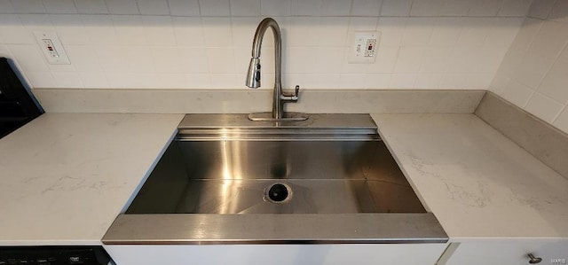 interior details featuring sink