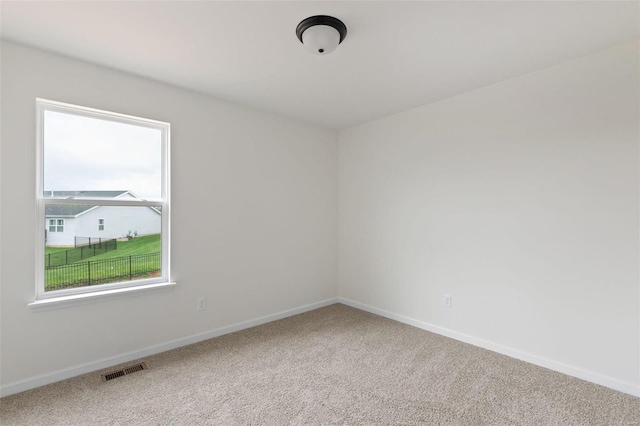 spare room featuring carpet and a healthy amount of sunlight