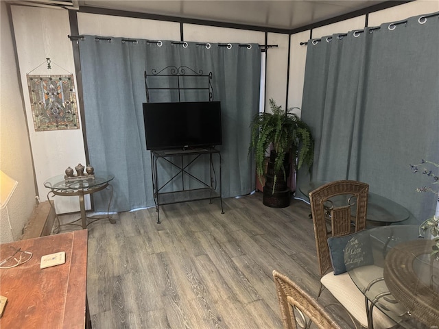 living room featuring hardwood / wood-style flooring