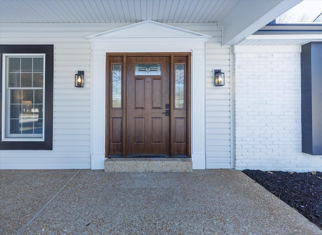 view of doorway to property