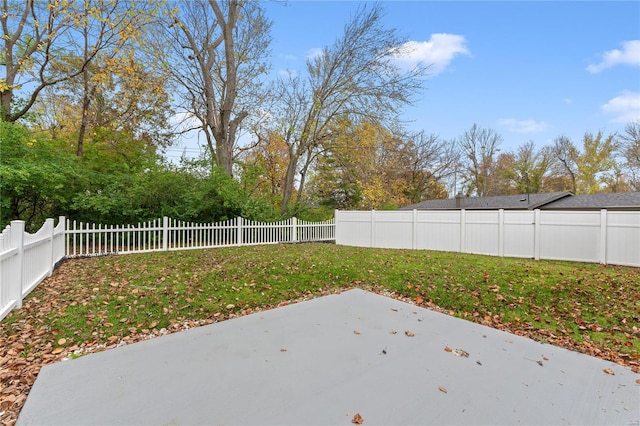 view of yard with a patio