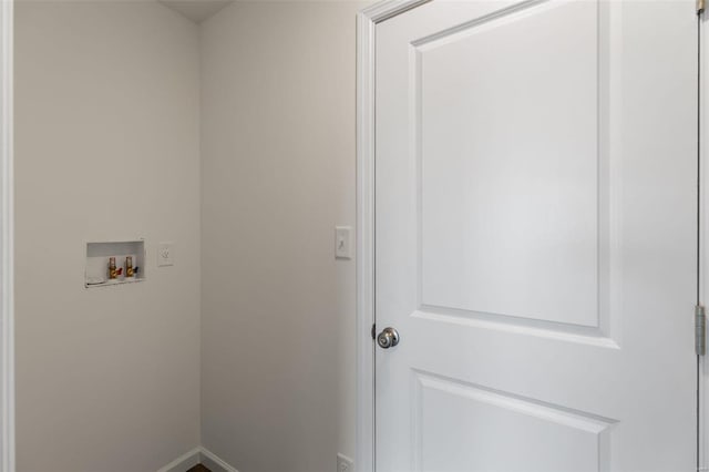 laundry room featuring washer hookup