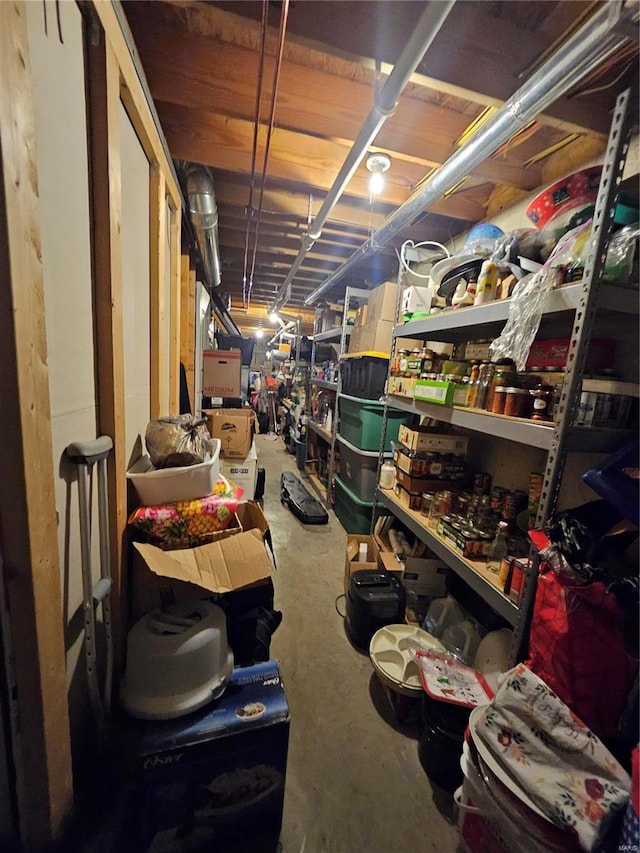 view of storage room