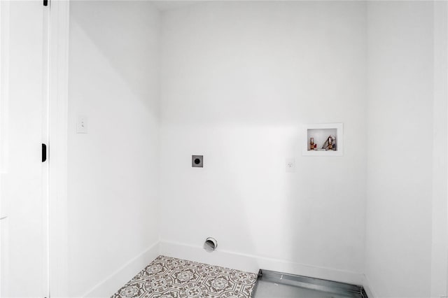 laundry room featuring hookup for a washing machine and hookup for an electric dryer