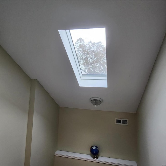 interior details with a skylight