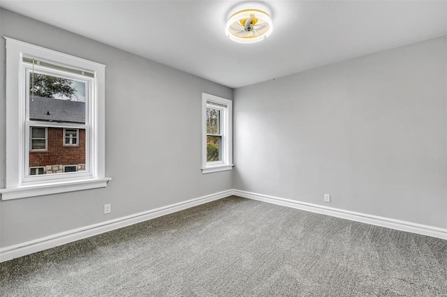 unfurnished room featuring carpet