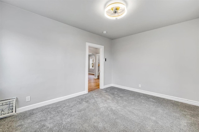 view of carpeted spare room