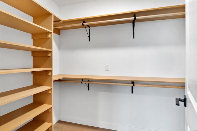 spacious closet with light wood-type flooring