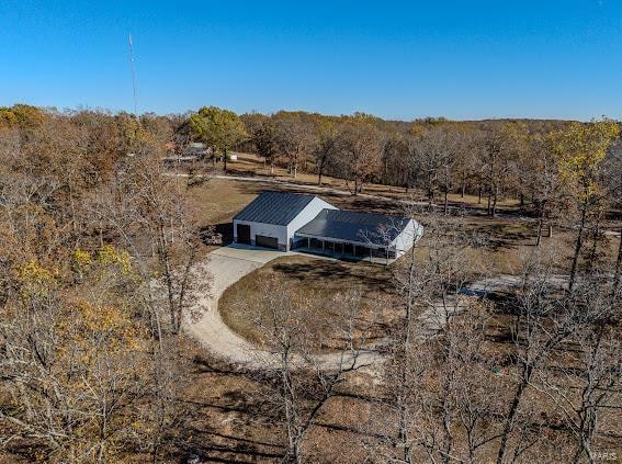 drone / aerial view featuring a rural view