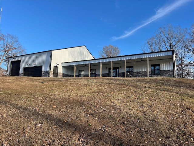 view of outbuilding with a garage