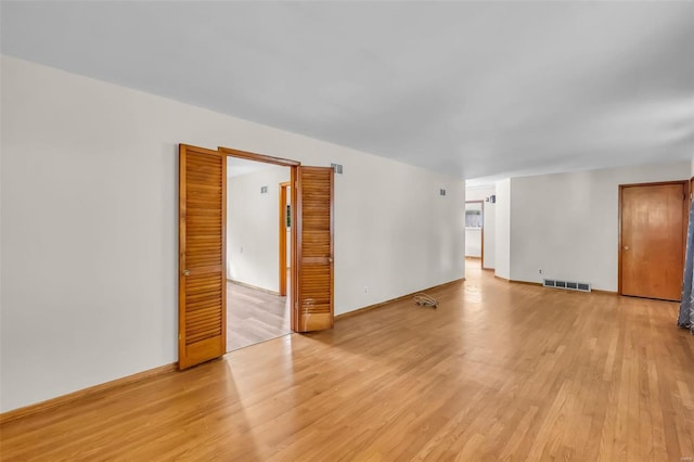 empty room featuring light hardwood / wood-style flooring