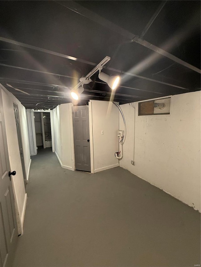 view of basement