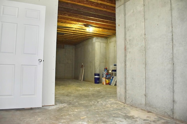 view of basement