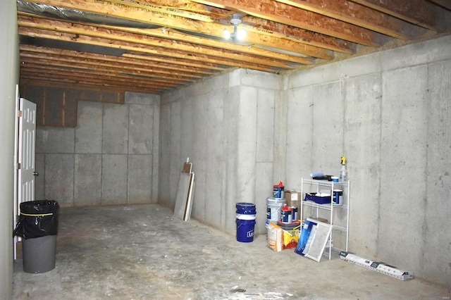 view of basement