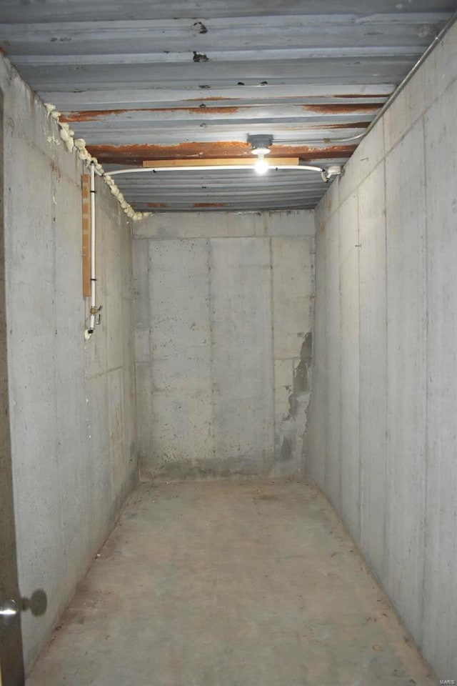 view of basement