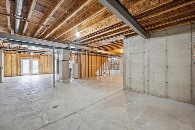 basement with gas water heater