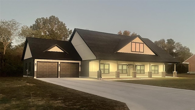 view of front of house featuring covered porch