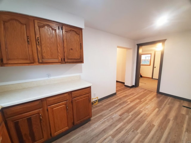 kitchen featuring light hardwood / wood-style floors