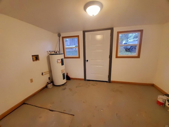 interior space featuring hookup for a washing machine and water heater