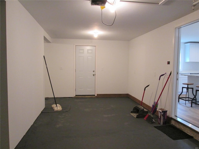 view of basement