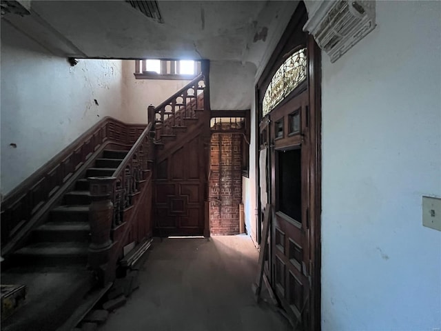 interior space with concrete flooring