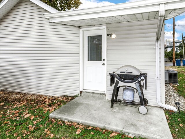 property entrance with cooling unit