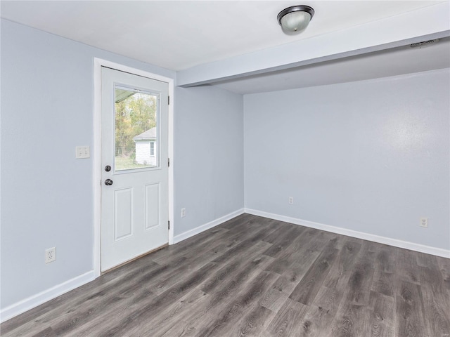 interior space featuring dark hardwood / wood-style floors