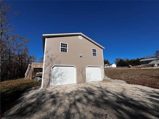 view of home's exterior featuring a garage