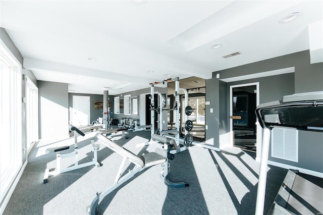 view of exercise room