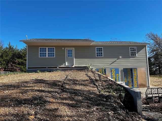 view of rear view of property